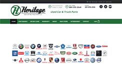 Desktop Screenshot of heritageautoparts.com
