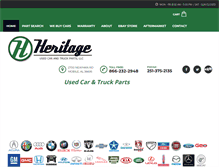 Tablet Screenshot of heritageautoparts.com